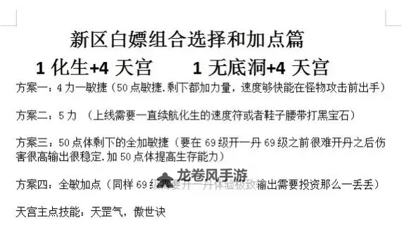 一无底洞四天宫怎么加点攻略：最优加点方案详解图1