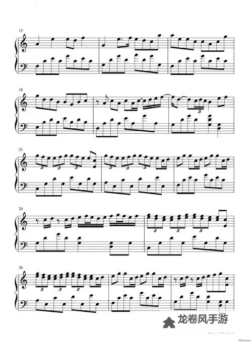 《原神》风居住的街道乐谱分享 风物之诗琴乐谱分享图1